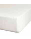 Prześcieradło wysokie bawełna jersey plus 140x200x25 z gumką kremowe