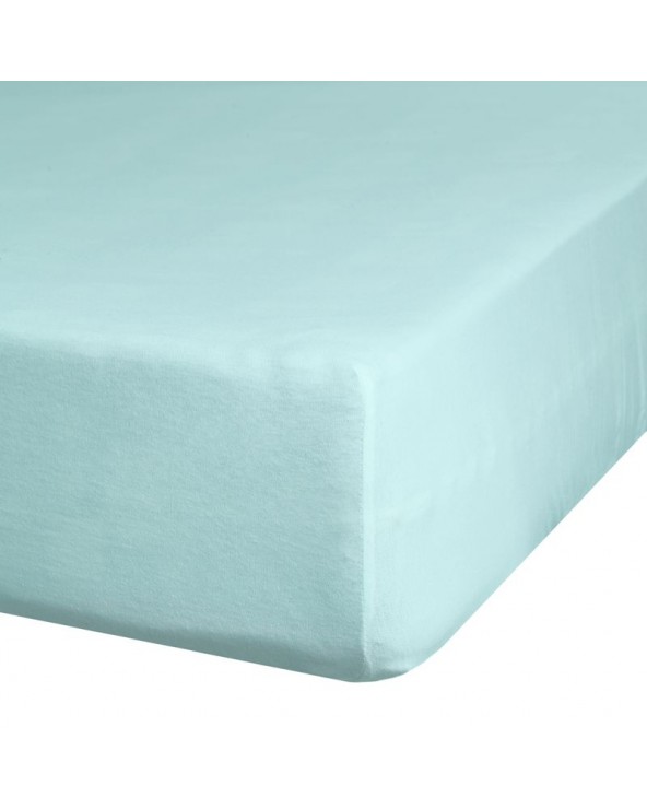 Prześcieradło wysokie bawełna jersey plus 160x200x30 z gumką miętowe