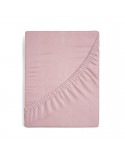 Prześcieradło wysokie bawełna jersey plus 160x200x30 z gumką pudrowe