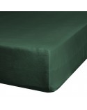 Prześcieradło wysokie bawełna jersey plus 180x200x30 z gumką ciemnozielone