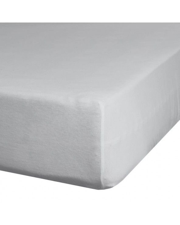 Prześcieradło wysokie bawełna jersey plus 180x200x30 z gumką srebrne