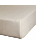 Prześcieradło wysokie bawełna jersey plus 200x220x25 z gumką beżowe