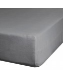 Prześcieradło wysokie bawełna jersey plus 200x220x25 z gumką grafitowe