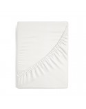 Prześcieradło wysokie bawełna jersey plus 200x220x25 z gumką kremowe