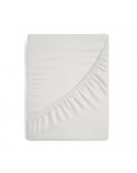 Prześcieradło wysokie bawełna jersey plus 200x220x25 z gumką srebrne