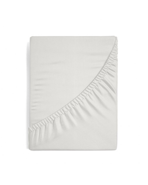 Prześcieradło wysokie bawełna jersey plus 200x220x25 z gumką srebrne