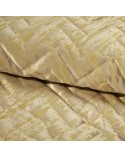Narzuta velvet 220x240 Agata 1 beżowa/złota