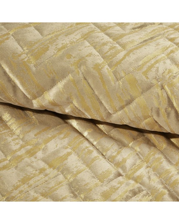 Narzuta velvet 220x240 Agata 1 beżowa/złota