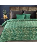 Narzuta velvet 220x240 Agata 1 ciemnozielona/złota