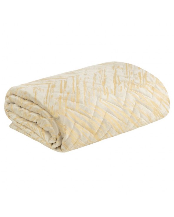 Narzuta velvet 220x240 Agata 1 kremowa/złota