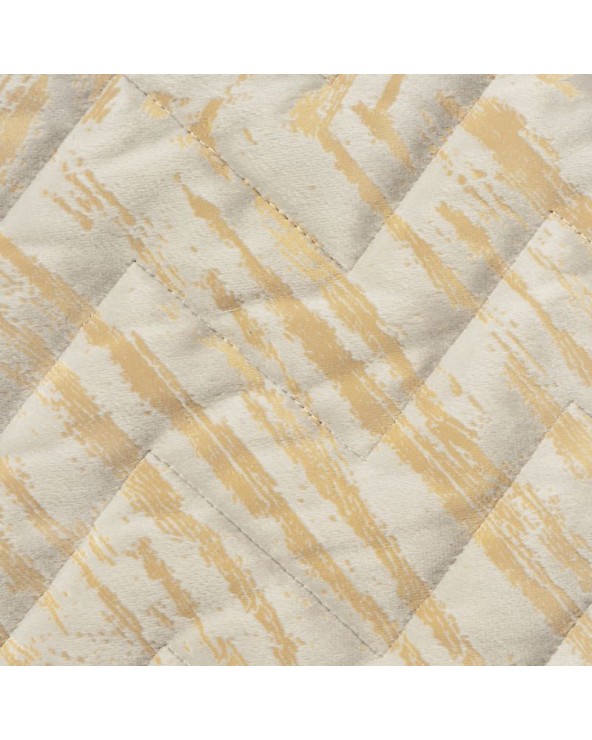 Narzuta velvet 220x240 Agata 1 kremowa/złota