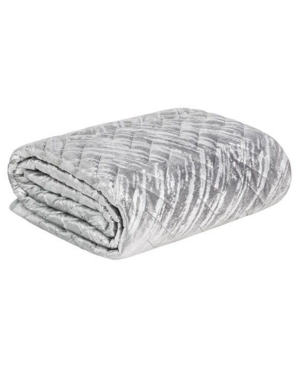 Narzuta velvet 220x240 Agata 1 srebrna