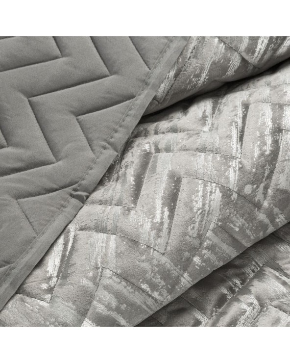 Narzuta velvet 220x240 Agata 1 srebrna