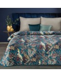 Narzuta velvet 170x210 Ara 1 turkusowa/popielata
