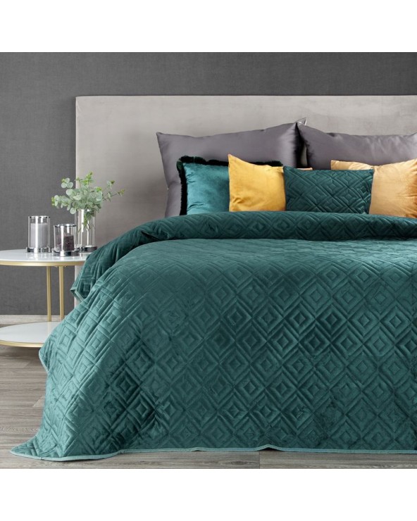 Narzuta velvet 170x210 Ariel 3 ciemnoturkusowa