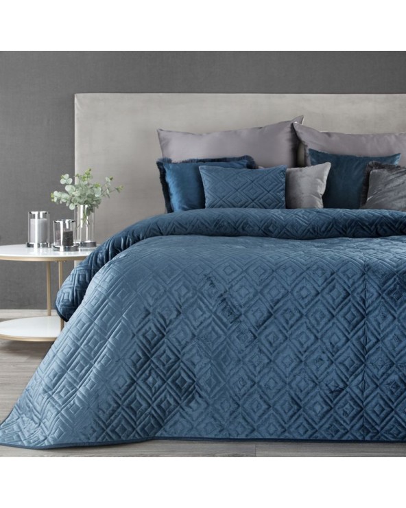 Narzuta velvet 170x210 Ariel 3 niebieska