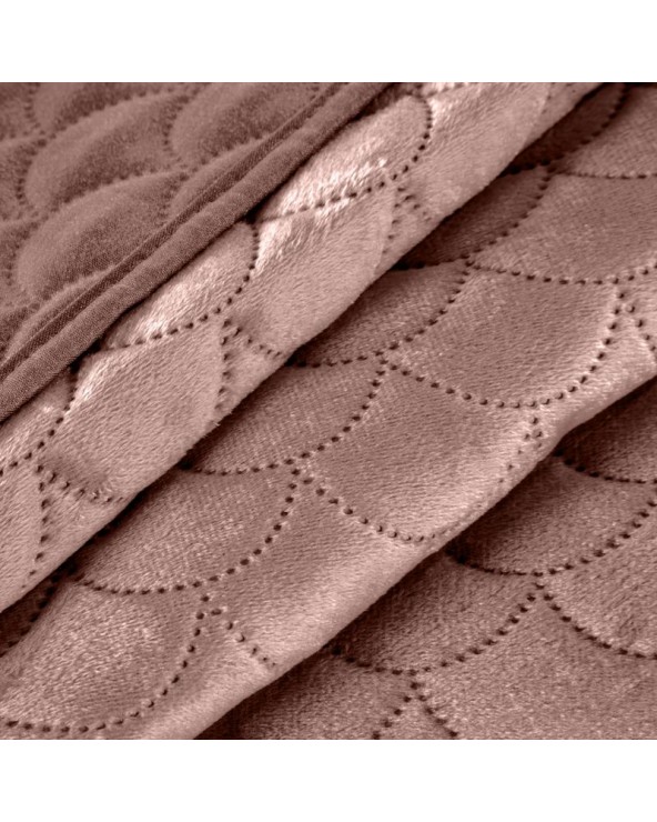 Narzuta velvet 230x260 Ariel pudrowa