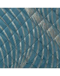 Narzuta velvet 230x260 Blanca 2 turkusowa/złota