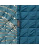 Narzuta velvet 230x260 Blanca 2 turkusowa/złota