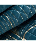 Narzuta velvet 220x240 Blanca 4 turkusowa/złota