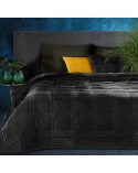 Narzuta velvet 170x210 Kristin 2 czarna