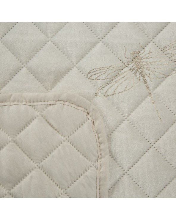 Narzuta velvet 220x240 Lori kremowa