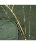 Narzuta velvet 220x240 Lotos 4 oliwkowa/złota