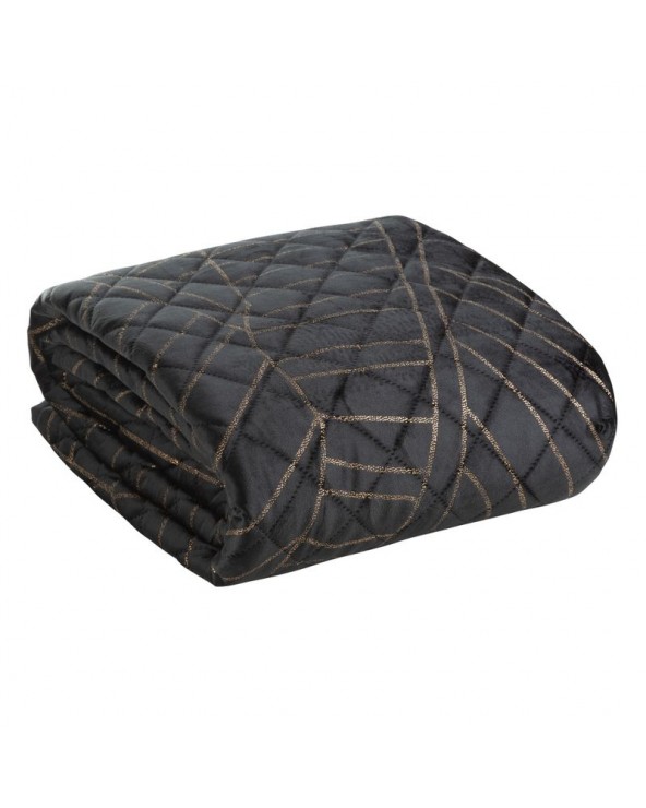 Narzuta velvet 220x240 Luna 1 czarna/złota