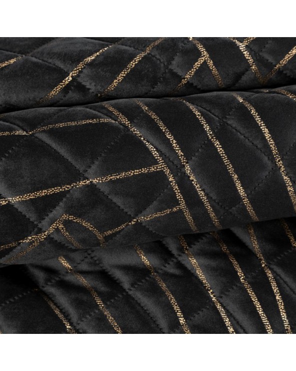 Narzuta velvet 220x240 Luna 1 czarna/złota
