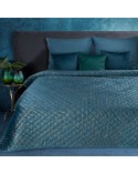 Narzuta velvet 170x210 Luna 2 turkusowa/złota