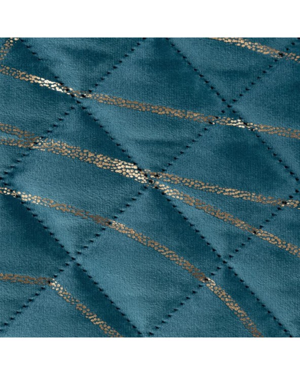 Narzuta velvet 170x210 Luna 2 turkusowa/złota