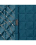 Narzuta velvet 220x240 Luna 2 turkusowa/złota