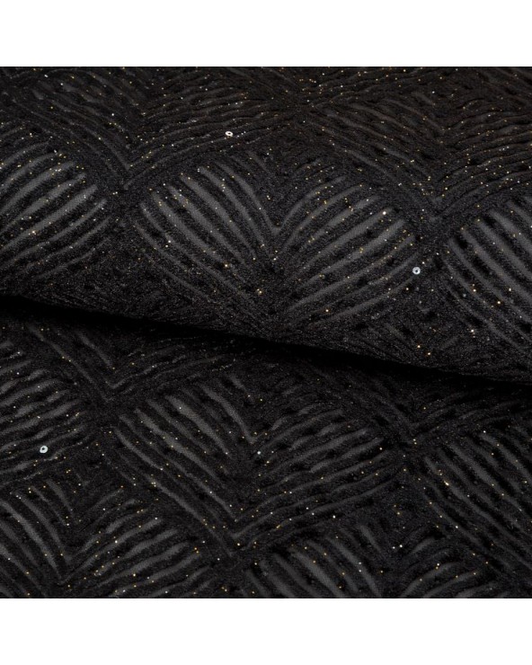 Narzuta velvet 220x240 Luna czarna