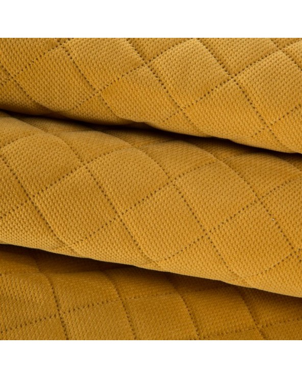 Narzuta velvet 220x240 Milo musztardowa