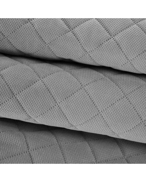 Narzuta velvet 220x240 Milo srebrna