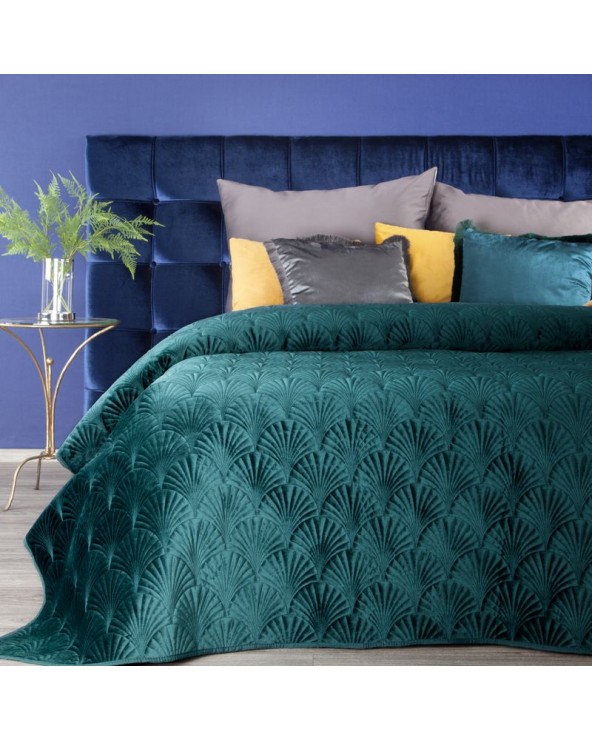Narzuta velvet 220x240 Ria 2 ciemnoturkusowa