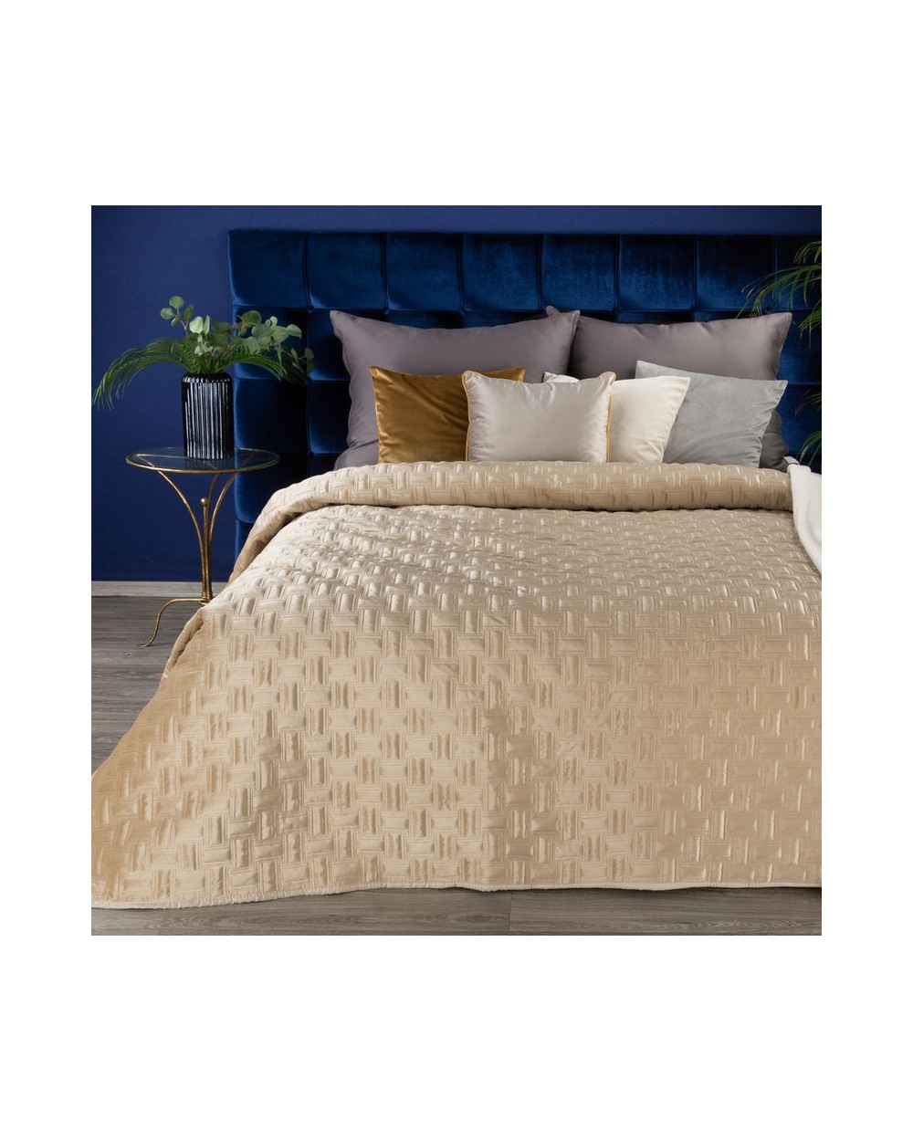 Narzuta velvet 170x210 Ria 3 beżowa