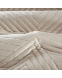 Narzuta velvet 230x260 Sofia 2 kremowa