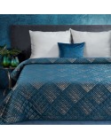 Narzuta velvet 170x210 Victoria 1 granatowa/złota
