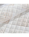 Narzuta velvet 220x240 Blanca 2 biała/złota