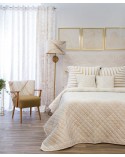 Narzuta velvet 220x240 Blanca 2 biała/złota