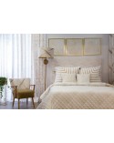 Narzuta velvet 220x240 Blanca 2 biała/złota