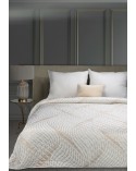 Narzuta velvet 230x260 Blanca 3 biała/złota