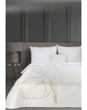 Narzuta velvet 220x240 Blanca 4 biała/złota