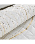Narzuta velvet 220x240 Blanca 4 biała/złota