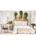 Narzuta velvet 220x240 Blanca 4 biała/złota