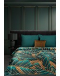 Narzuta velvet 170x210 Lili 1 turkusowa/beżowa