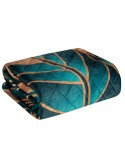 Narzuta velvet 170x210 Lili 1 turkusowa/beżowa
