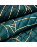 Narzuta velvet 170x210 Lili 2 turkusowa/beżowa