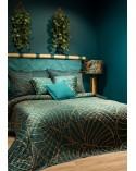 Narzuta velvet 170x210 Lili 2 turkusowa/beżowa